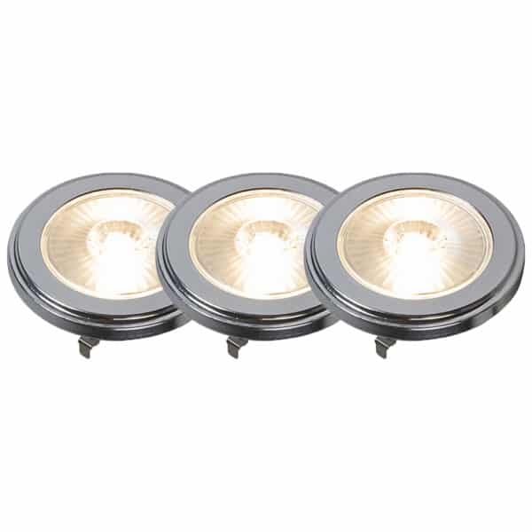 Set mit 3 G53 dimmbaren AR111 LED-Lampen 9W 650LM 3000K