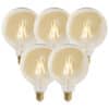 Set mit 5 E27 dimmbaren LED-Lampen G125 Gold 5W 450 lm 2200K