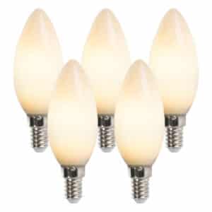 5er-Set LED-Kerzenlampe E14 2W 180 Lumen 2350K nicht dimmbar