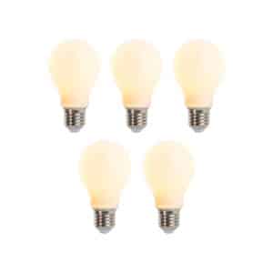 5er-Set dimmbare LED-Lampen E27 A60 matt 5W 380lm