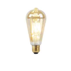 E27 LED Lampe ST64 dimmbar bis warm gold 8W 806 lm 2000-2700K