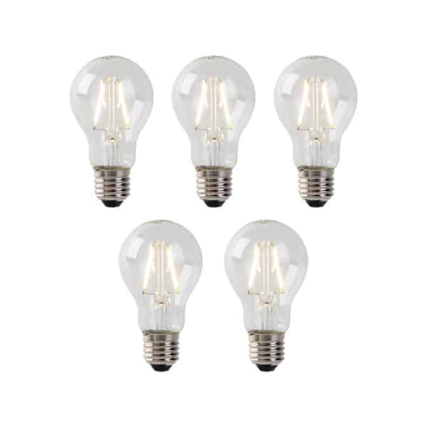 Set mit 5 E27 LED-Glühlampen A60 2W 180 lm 2700K