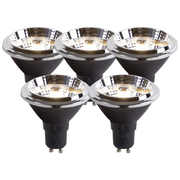 Set mit 5 GU10 LED-Lampen AR70 6W 475 lm 3000K