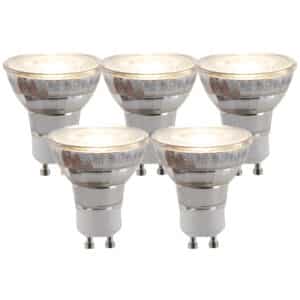 Set mit 5 GU10 3-stufig dimmbaren LED-Lampen 5 W 300 lm 2700 K