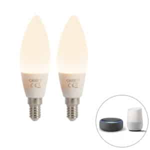 Set mit 2 intelligenten E14 LED-Lampen B35 4