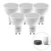 Set mit 5 intelligenten GU10 dimmbaren bis warmen LED-Lampen 4