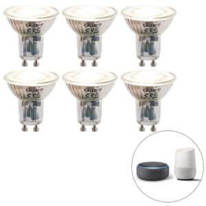Set mit 6 intelligenten dimmbaren GU10-LED-Lampen 5 W 345 lm 2200-4000 K