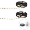 Set mit 2 intelligenten LED-Streifen RGBW 5 Meter 24W inkl. Treiber