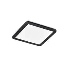 Deckenleuchte quadratisch schwarz 30 cm inkl. LED 3-stufig dimmbar IP44 - Lope