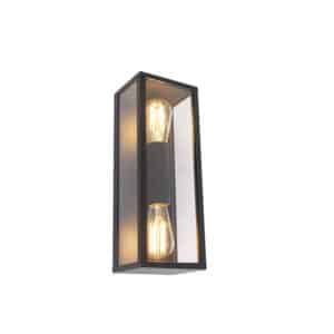 Industrielle Wandleuchte schwarz 38 cm 2-Licht IP44 - Charlois