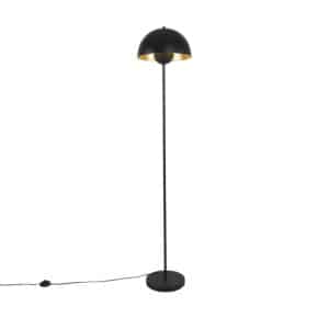 Industrielle Stehlampe schwarz mit Gold 160 cm - Magnax