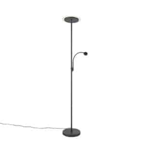 Moderne Stehlampe schwarz inkl. LED mit Lesearm - Chala
