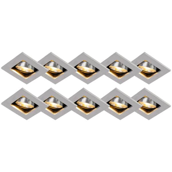 Set mit 10 Einbaustrahlern aus Aluminium - Qure