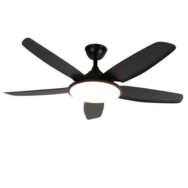 Moderner Deckenventilator schwarz mit Fernbedienung inkl. LED - Vifte