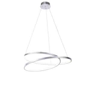 Design-Hängelampe Silber 72 cm inkl. LED dimmbar - Rowan