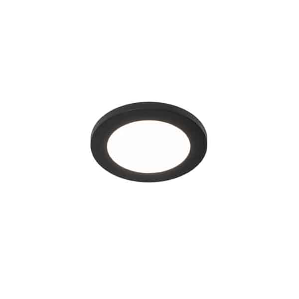 Deckenleuchte schwarz 17 cm inkl. LED 3-stufig dimmbar IP44 - Steve