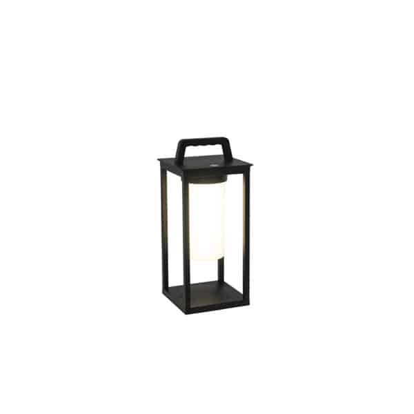 Moderne Außenleuchte schwarz inkl. LED wiederaufladbar IP44 - Denlu