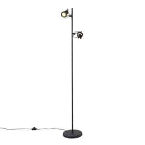 Industrie Stehlampe schwarz 2-Licht - Suplux