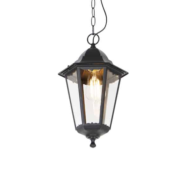 Klassische Outdoor-Hängelampe schwarz IP44 - Havana Down