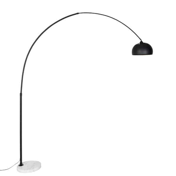 Moderne Bogenlampe schwarz mit weiß verstellbar - XXL