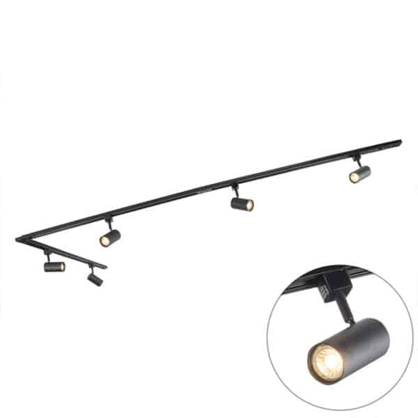 Smart Rail System schwarz 5 Spots inkl. 5 Wifi GU10 - Jeana