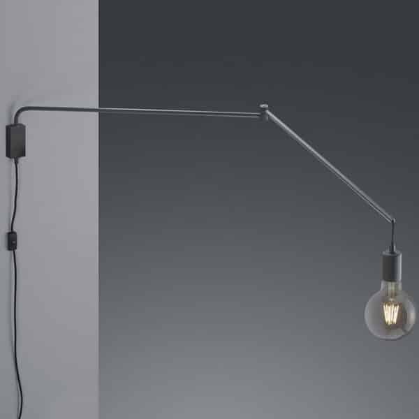 Moderne Wandleuchte schwarz verstellbar - Cora