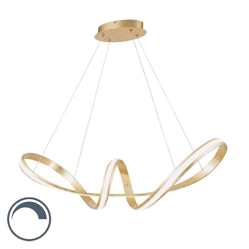 Design Hängelampe Gold inkl. LED 80 cm - Belinda