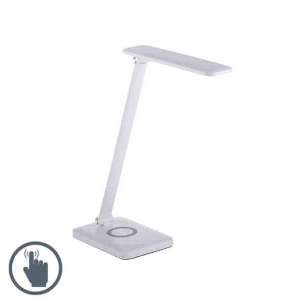 Design Tischleuchte weiß inkl. LED mit Touch Dimmer - Tina
