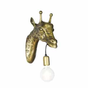 Vintage Wandlampe Messing - Giraffe