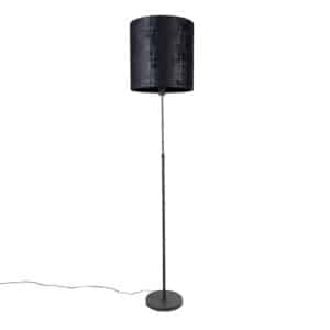 Stehlampe schwarz Schirm schwarz 40 cm verstellbar - Parte