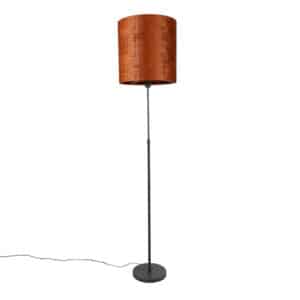 Stehlampe schwarz Schirm rot 40 cm verstellbar - Parte
