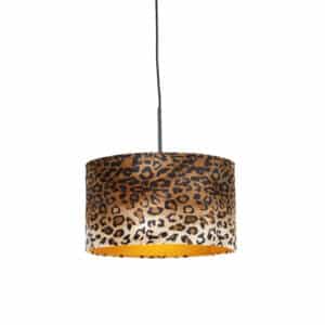 Moderne Hängelampe schwarz mit Schatten Leopard 35 cm - Combi