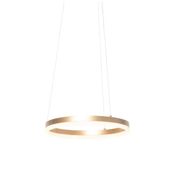 Design Hängelampe gold 40 cm inkl. LED 3 Stufen dimmbar - Anello