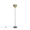 Art Deco Stehlampe schwarz mit goldenem Glas - pallon