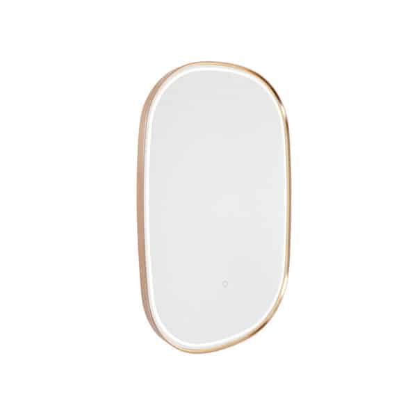 Badspiegel Kupfer inkl. LED mit Touchdimmer oval - Miral