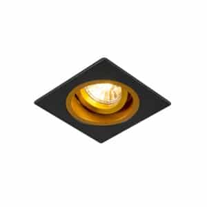 Smarter Einbaustrahler schwarz mit goldenem Quadrat inkl. Wifi GU10 - Chuck
