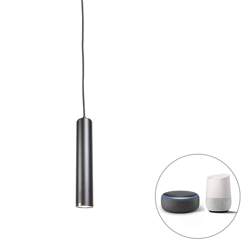 Smart Design Hängelampe schwarz inkl. WiFi GU10 Lichtquelle - Tuba Small
