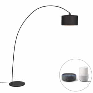 Smarte moderne Bogenlampe schwarz inkl. WiFi G95 - Vinossa