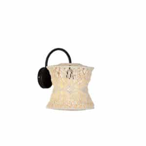 Orientalische Wandlampe grau 25 cm - Leonard