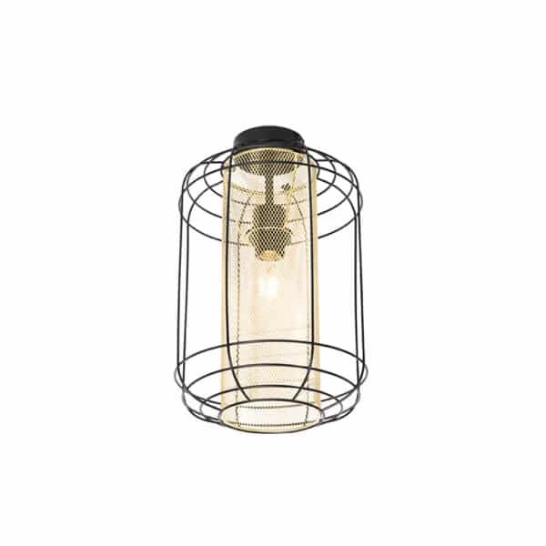 Design-Deckenleuchte schwarz mit Gold - Gaze