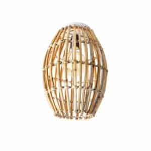 Ländliche Deckenlampe Bambus mit Weiß - Canna Capsule