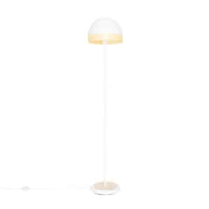 Orientalische Stehlampe weiß mit Rattan 30 cm - Magna Rattan