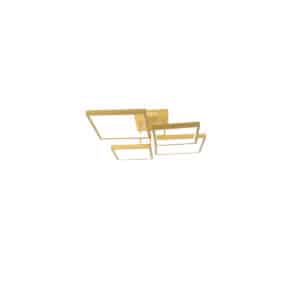 Deckenleuchte gold inkl. LED 3-stufig dimmbar 4-flammig - Lejo