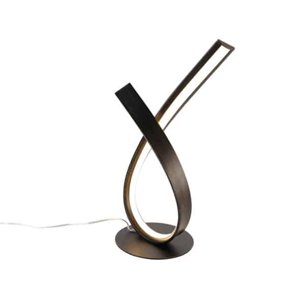Design Tischlampe rostbraun inkl. LED und Dimmer - Belinda