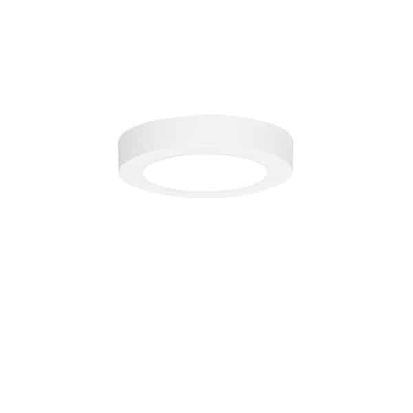 Einbau- oder Aufbaustrahler weiß 14 cm inkl. LED 3 Stufen dimmbar bis warm - Trans