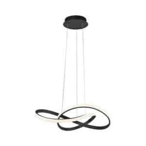 Design Hängelampe schwarz 57 cm dimmbar inkl. LED - Viola Due