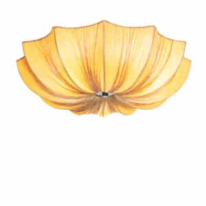 Design-Deckenlampe beige Seide 52 cm 3-flammig - Plu