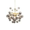 Design Hängelampe Messing mit Rauchglas 8 Lichter - Explode