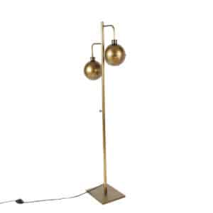 Industrielle Stehlampe Bronze 2 Lichter - Haicha