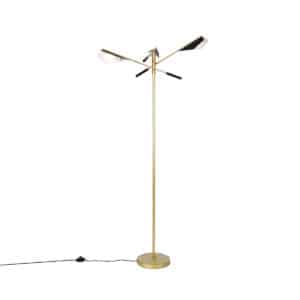 Design-Stehlampe Schwarz mit Gold 3-flammig - Sinem